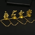 thumbnail image 4 of harmtty Fireplace Socks Pendant Snowflake Deer Christmas Tree No Burr Metal Stocking Hook for Home, 4 of 8