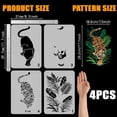 thumbnail image 2 of 4PCS Layered Tiger Stencils for Painting 8.3x11.7inch Large Tiger Pattern Drawing Template Plastic PET Tropical Leaves Painting Stencil Hollowed Animal Theme Template for DIY Crafts, 2 of 9