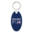 thumbnail image 3 of ThisWear Nursing Mom Gifts Fed Is Best Pro Breastfeeding 2-Pack Aluminum Oval Keychain, 3 of 3