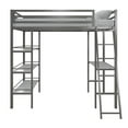 thumbnail image 3 of Little Seeds Nova Metal Loft Bed with Shelves, 3 of 8