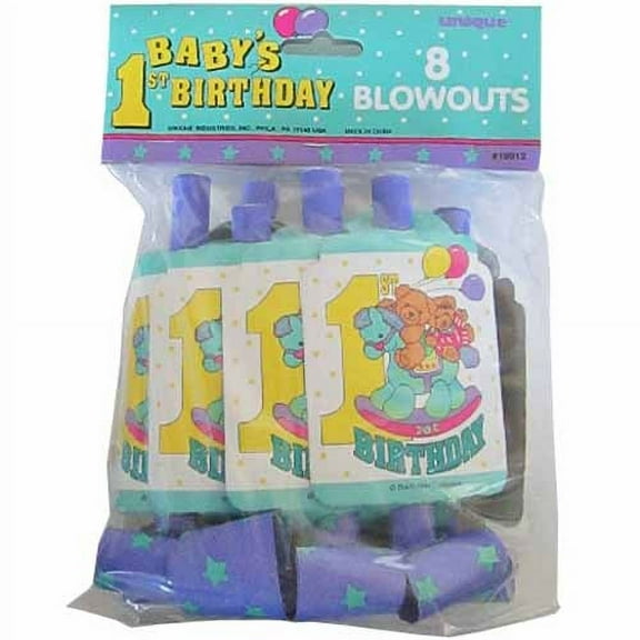 Baby's 1st Birthday Blowouts / Favors (8ct)