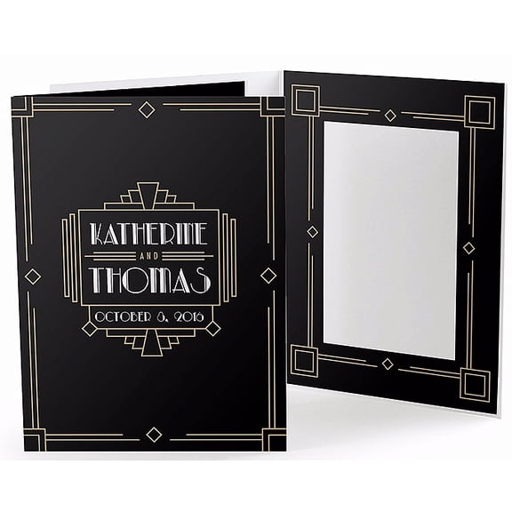 (50 pack) ART DECO AFFAIR Cardboard Photo Folder for 5x7 prints - 5x7