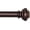 Bronze, variant on Heavy Duty White Curtain Rods, 1 Inch Diameter, 28 to 48 Inch, Classic Finials, Iron, Wall Mounted, Color-treated, Wear-resistant Coating