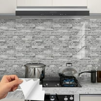 12Sheet Marbling Wall Stickers Self Adhesive Wallpaper 9.68"x2.36" Vinyl Backsplash Waterproof Peel and Stick Tiles