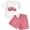 B2-Red, variant on Baby Girl Summer Clothes 3T 4T Cartoon Short Sleeves Shorts Set 2pcs Shorts Outfits Set, Red 18-24M