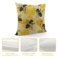 thumbnail image 4 of Qinduosi Summer Bee Pillow Covers of , Yellow Bee Decorations Throw Pillows Spring Outdoor Pillowcase Bee Kind Decor Farmhouse Summer Cushion Case for Couch Home Sofa White, 4 of 5
