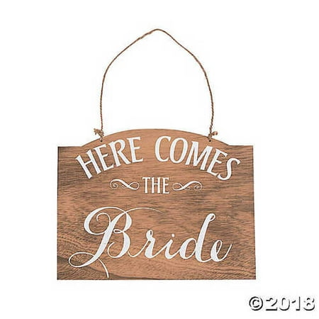 Here Comes the Bride Rustic Sign