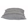 thumbnail image 3 of Ox Bay Sindy 20" x 20" Gray Shag Striped Cotton Adult Decorative Throw Pillow Cover, 3 of 9