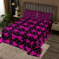 thumbnail image 2 of Erosebridal Kawaii Ribbon Coverlet Set Queen, Cute Cartoon Bedding Set, Princess Style Bedspread Sets Queen Size, Lightweight Room Decor, 3-Piece, 2 of 5