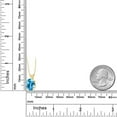 thumbnail image 2 of Gem Stone King 14K Yellow Gold Swiss Blue Topaz Pendant Necklace for Women (4.00 Cttw, Gemstone November Birthstone, Oval 11X9MM, With 18 inch Chain), 2 of 4