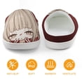 thumbnail image 5 of Anime My Hero Academia Himiko Toga Kid's Cotton Slippers Winter Warm Soft Plush Slippers with Rubber Sole Non-Slip Indoor Outdoor Slip on Shoes Fluffy House Slippers For Boys Girls Teen, 5 of 8