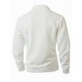 thumbnail image 6 of KHONTS Men's Long Sleeve Polo Shirts with Collar Relaxed Fit Thermal Work Shirts Warm Comfy Button down Casual Dress Tops White XL, 6 of 8