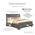 thumbnail image 5 of Furniture of America Bradford Wood California King Storage Platform Bed in Gray, 5 of 5