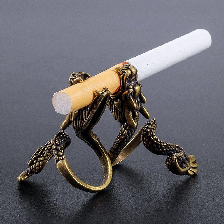 New Cool Snake-shaped Cigarette Holder Ring With Personalized Thick  Cigarette Support For Smokers, Portable Design