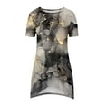 thumbnail image 4 of Blouses à Manches Courtes pour Femmes Mode Été Ample Imprimé Col Rond T-Shirt Manches Courtes Blouse Décontractée T-Shirts d'Été pour Femmes Blouse Manches Courtes T-Shirts d'Été pour Femmes, 4 of 5