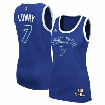 - Kyle Lowry Toronto Raptors NBA Adidas Blue Official Hardwood Classics Throwback Replica Jersey For Women (2XL)