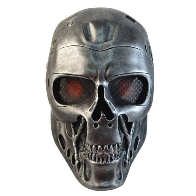 Máscara integral de látex con forma de calavera Terminator de resina para Halloween, 0,66 kg
