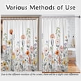 thumbnail image 4 of Flower Shower Curtain, Fabric Shower Curtain, Floral Plants Shower Curtains for Bathroom Natural 48x84 inch Bathroom Curtain Decor Waterproof with Hooks for Home Hotel Machine Washable Curtain, 4 of 6