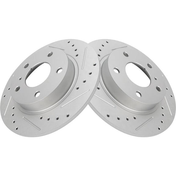 Rear Brake Rotor Set 2 Piece - Compatible with 2014 - 2022 Mazda 3 2015 2016 2017 2018 2019 2020 2021