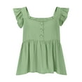 thumbnail image 4 of Staron Women's Casual Loose Sleeveless Round Neck Tank Top Basic Solid Color Comfy Relaxed Everyday Wear, Green L, 4 of 7