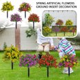 thumbnail image 2 of Spring Flowers Artificial for Decoration, 24 Inch Uv Resistant Artificial Outdoor Flowers, Artificial Flowers with Ground Stakes for Yard, Garden, Porch, Multicolor 2 Pack, 2 of 9