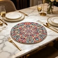 Boho Mandalas Print Round Placemat Non S Heat Safe Decorative