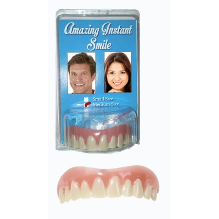 - Amazing Instant Smile Cosmetic Novelty Secure Teeth- Medium Size - Fits Most