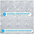 thumbnail image 6 of GPED Bathtub Mats for Shower Tub, Non Slip 34 x 21.7 Inch Bath Mat with Drain Holes and Suction Cups, Machine Washable BathMat for Bathtub Floor Liner Mats with Suction Cups and Drain Holes, Clear, 6 of 6