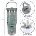 thumbnail image 2 of Corgi Gifts for Women 30 oz Corgi Tumbler with Handle Vacuum Reusable Insulated Tumblers with Flip Straw and Top Handle Stainless Steel 30 oz Coffee Mug Corgi Cup Cold for 24 Hours, 2 of 6