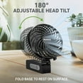 thumbnail image 5 of Holmes 4" Rechargeable Handheld Fan, 3-Speed, USB-C, 180° Tilt, Portable, Black, 5 of 9