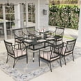thumbnail image 2 of Sophia & William Metal Outdoor Patio Dining Chairs with Beige Cushions Set of 2, 2 of 7