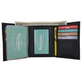 thumbnail image 6 of Men's Nylon Black Classic Trifold Credit Card ID Wallet with Leather Interior, 6 of 9
