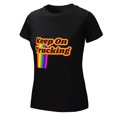 thumbnail image 6 of Keep On Trucking Women’s Cotton Short Sleeve T-Shirt HD Graphic Print Casual Crew Neck Tee XL, 6 of 7