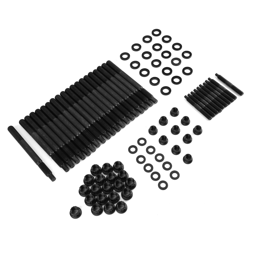 Greensen Cylinder Head Stud Kit, Cylinder Head Stud Nut,Car Cylinder