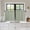 Olive Drab, variant on Red Brown Striped 2 Panel Kitchen Curtains for Windows, Modern Farmhouse Vertical Stripes Bathroom Privacy Curtain, Home Décor Window Treatment for Bedroom/Living Room 55"x45"