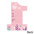 thumbnail image 5 of Big Dot of Happiness 1st Birthday Beautiful Butterfly - Shaped Fill-In Invitations Floral First Birthday Party Invitation Cards with Envelopes - 12 Ct, 5 of 7