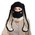 thumbnail image 1 of Gorro de Lana Hugo Beanie con Orejas Largas de conejo beige, 1 of 10