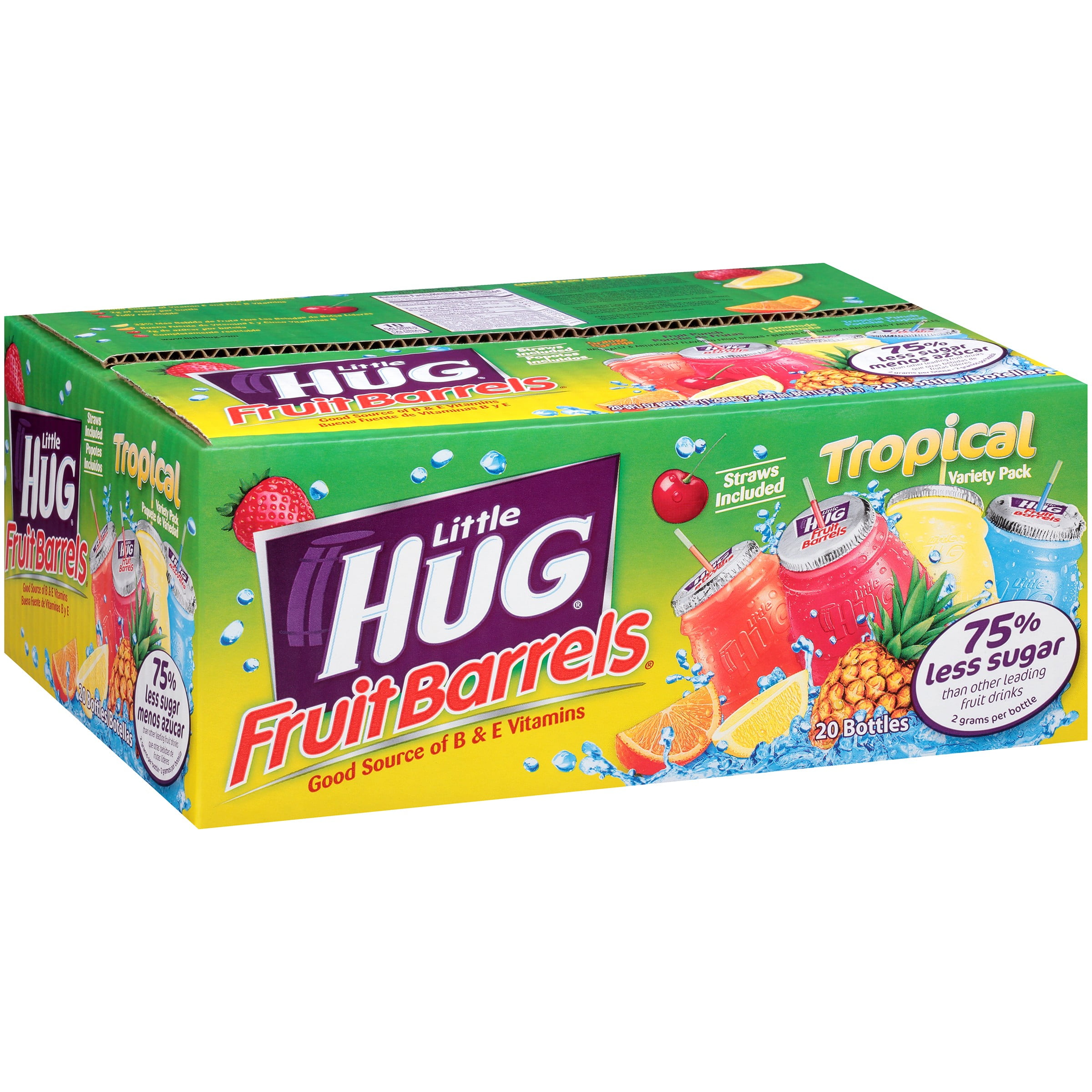 Little Hug Fruit Drink Barrels, Tropical Fruit Variety Pack, 8 Fl Oz