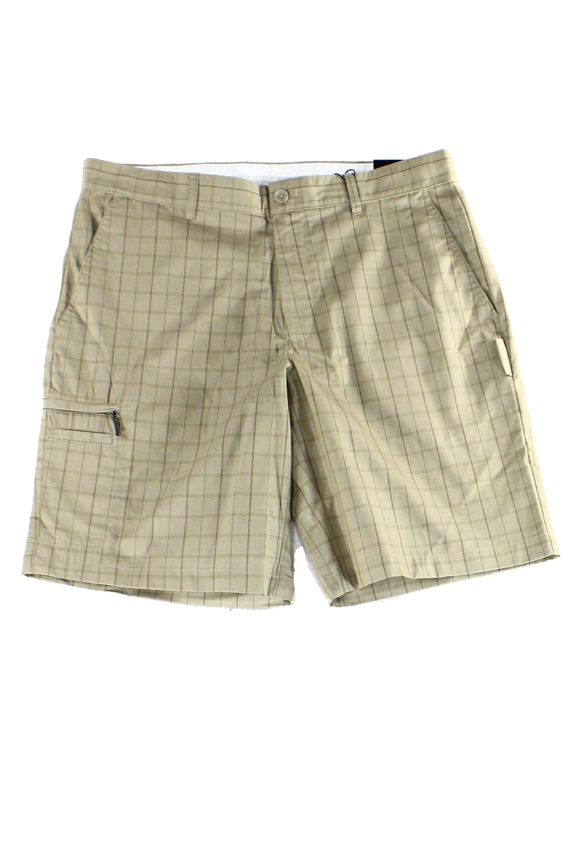 Greg Norman - Greg Norman NEW Brown Mens Size 36 Plaid Button-Front ...