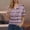 Pink, variant on Summer Shirts For Women Sevevn Women's Fashion Printed Short Sleeves Blouse V-Neck Casual