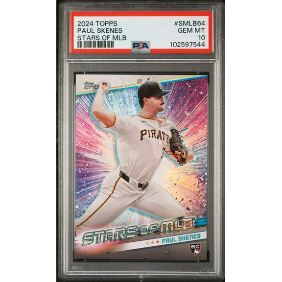 Graded 2024 Topps Paul Skenes #SMLB64 Stars of MLB Rookie RC Baseball Card PSA 10 Gem Mint