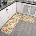thumbnail image 2 of Beige Chicken Flower Pattern Kitchen Rugs Sets Of 2,Anti Fatigue Kitchen Mat Rugs Non Slip Washable,Decorative Kitchen Floor Mats for Kitchen,Sink,Laundry,17"x30"+17"x47", 2 of 7