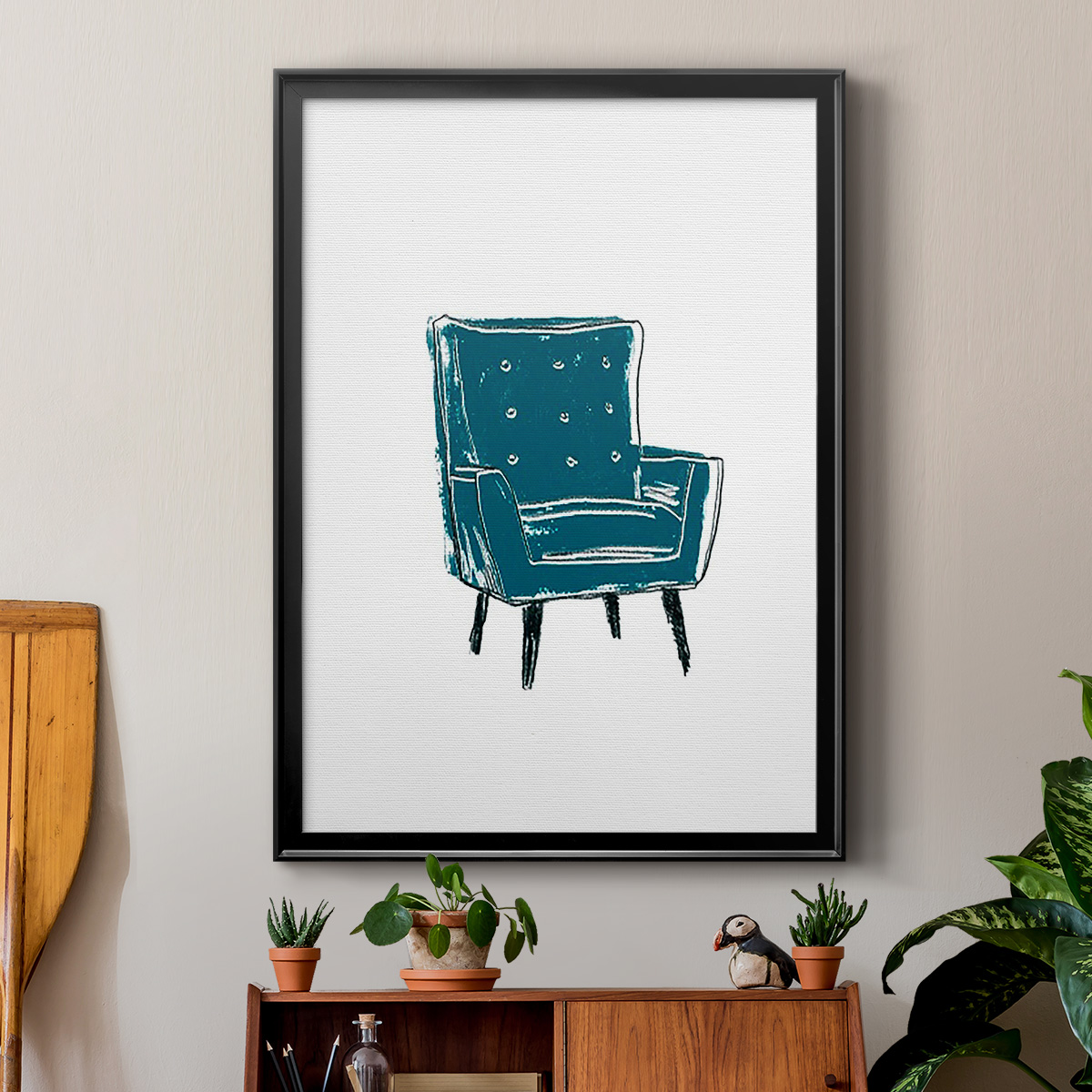 Take a Seat VII Premium Framed Print, in Gold, Black, or Silver - Ready to Hang