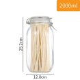 thumbnail image 3 of EIMELI Transparent Round Glass Snap Storage Jar Household Kitchen Sealed Jar Grain Storage Box Tea Tin Multi-purpose Containe, 3 of 3