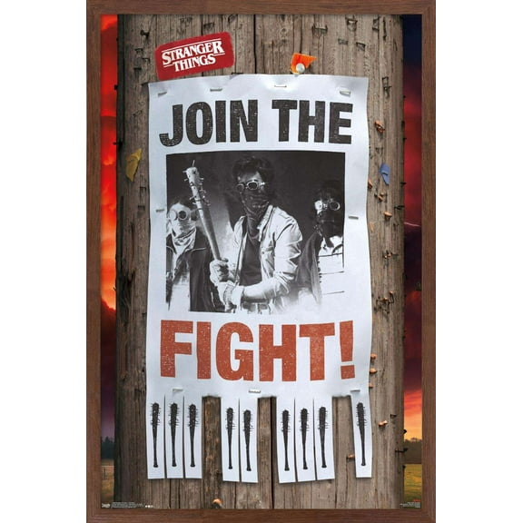 Netflix Stranger Things: Season 2 - The Fight Wall Poster, 14.725" x 22.375", Framed