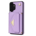 thumbnail image 2 of Nalacover Case for Samsung Galaxy A13 4G, Crossbody Wallet Case with Card Slots Holder, PU Leather Lanyard Shoulder Strap Purse Cover with Kickstand Shockproof Case, Purple, 2 of 8
