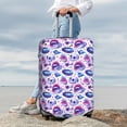 thumbnail image 3 of Lsque crystal Skull record lips Printed Luggage Cover, Travel Luggage Protector,Scratch and Dirt Resistant, Fits 18-32 Inch Luggage - Large, 3 of 9