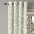 thumbnail image 3 of Ambesonne Abstract Grommet Curtain, Rounded Geometric Motifs, 50"x63", Pale Sage Green and Ivory, 3 of 5