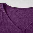thumbnail image 6 of FRSASU Womens Summer T-Shirts Short Sleeve V Neck Dolman Tops with Side Shirring Loose Fit Shirts Spring Fashion Purple, 6 of 9