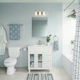 thumbnail image 4 of Millennium Lighting  Ivey Lake 3 Light Bathroom Vanity Fixture in Multiple Finishes with Frosted Glass Shades Satin Nickel Nickel Satin, 4 of 4